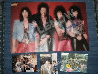 Kiss Eric Carr and Gene Simmons Signed Autographed Poster from 1983