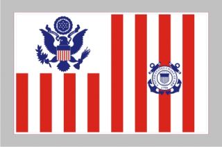 CG 5002 Coast Guard Ensign Flag Semper Paratus Military Bumper Sticker