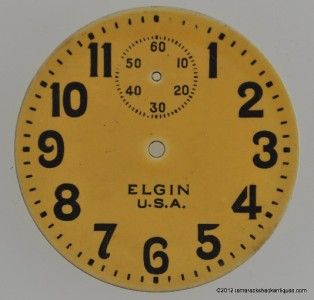 WWII Elgin 16 Size US Military Pocket Watch Dial Tan Desert Sub Dial