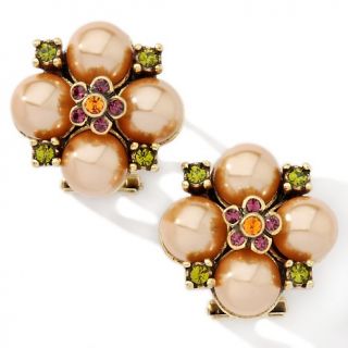 122 104 heidi daus heidi daus cluster of color crystal button earrings