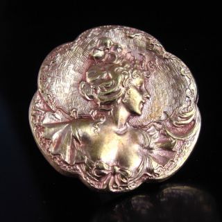  Art Nouveau Button  Can Can Girl from The Belle Epoque