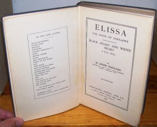 Rider Haggard Elissa 1st American Longmans HC RARE Africa 1900