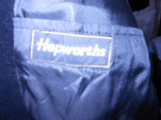 Mens Superb Vintage Black Hepworths Contoured Tailored Velvet Jacket
