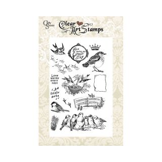 106 1162 scrapbooking crafty secrets 6 x 4 clear art stamp set bird