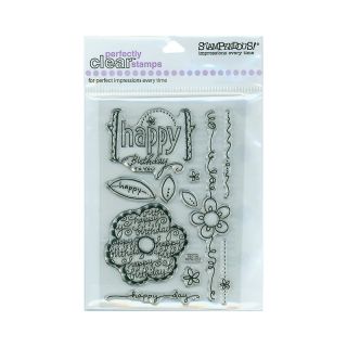 106 1614 scrapbooking stampendous perfectly clear stamp set birthday