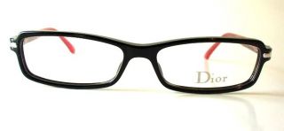New Christian Dior Retro Black Red Eyeglasses 3117