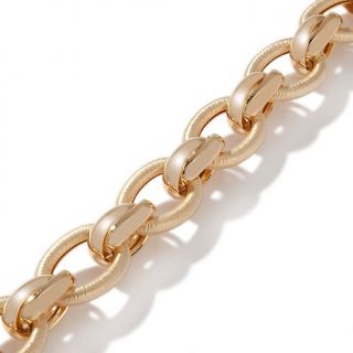 Technibond® Textured and Polished Link Bracelet