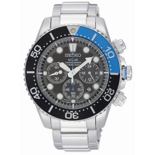 112 2859 seiko men s stainless steel solar chronograph diver s watch