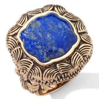 108 694 studio barse studio barse blue lapis bronze carved ring note