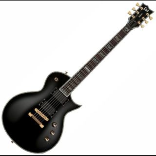  esp ltd deluxe ec 1000 black lp style electric guitar w active emgs