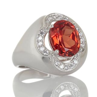 Victoria Wieck 3.7ct Absolute™ Created Padparadscha and Pavé Dome