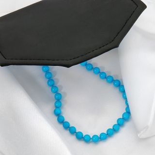 Heritage Gems Sleeping Beauty Turquoise Bead 14K 18 Necklace