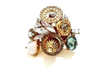 NIB Erickson Beamon High End Couture Designer Cluster Ring $600+ worn