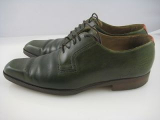 725 MARC GUYOT france GREEN DERBY SHOES 8.5 us 7.5 uk narrow