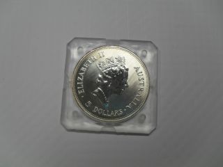 1990 Australian $5 00 Kookaburra 1oz 999 Round Silver Coin