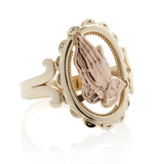  anthony jewelry 2 tone 10k gold praying hands ring rating 1 $ 119 95
