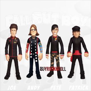 Fall Out Boy 4 Figures Doll Box Set Poster Beatles Sgt Pepper Inspired