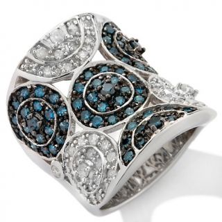 128 396 2ct blue and white diamond sterling silver vincenza ring