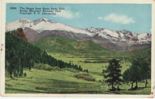  POSTCARD c1910 20s Range from Estes Park Rocky Mountains COLORADO