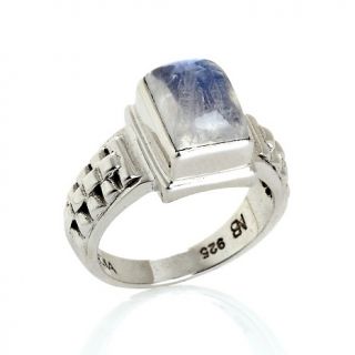 Nicky Butler Moonstone Solitaire Sterling Silver Textured Ring