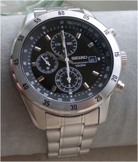 Seiko SNDC43P1 Mens Stainless Steel Chronograph Watch