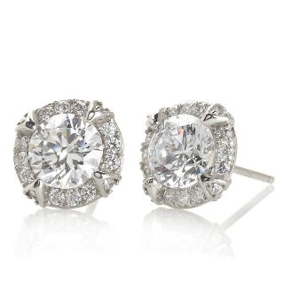 Jean Dousset Absolute Round and Pavé Framed Stud Earrings
