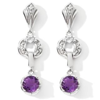 Jewelry Earrings Drop Victoria Wieck Round Gem and White Topaz