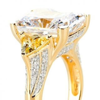 Victoria Wieck 14.7ct Absolute™ Super Radiant Cut Canary Sides Ring