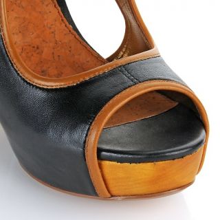 Sam Edelman Kendall Leather Peep Toe Wedge Sandal