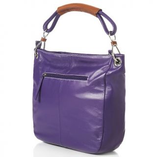 Barr + Barr Genuine Calfskin Leather Hobo with Removable Straps
