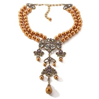 Jewelry Necklaces Drop Heidi Daus Seductive Fantasy 2 Row Pearl