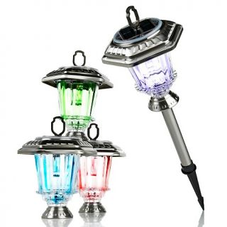 156 692 daintily color changing solar lights with glass lenses 4 pack