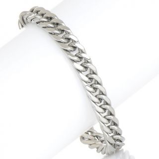 159 727 men s stainless steel flat curb link bracelet rating be the