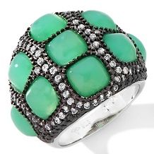 Heritage Gems White Cloud Turquoise and Gemstone Sterling Silver Ring