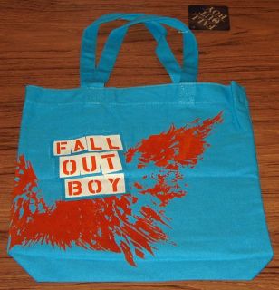 Fall Out Boy Tote Bag Purse Light Blue Authentic New