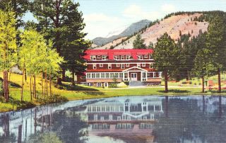 Fall River Lodge and Ranch Estes Park CO Colorado vtg postcard