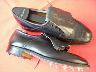 Mens Vintage Etonic 8D Golf Shoes Black Leather