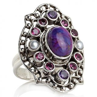 175 358 nicky butler 60ct purple turquoise and multigem sterling