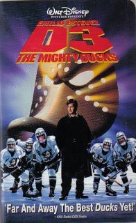 D3 The Mighty Ducks Emilio Estevez Disney VHS 786936020786