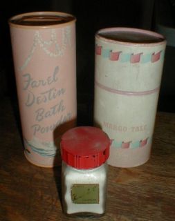 Set 3 Vintage Perfumed Bath Body Powder Farel Destin Varva Nonchalant