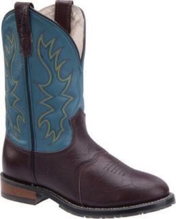 Double H Womens DH3385 10 Ice Collection Brown Teal Western Roper