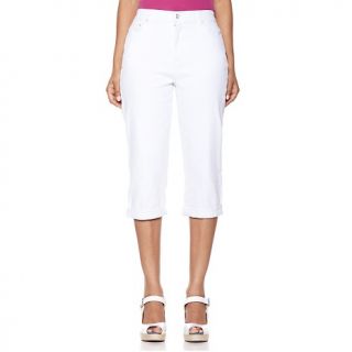 184 602 diane gilman white cropped skinny jeans with cuffed leg note