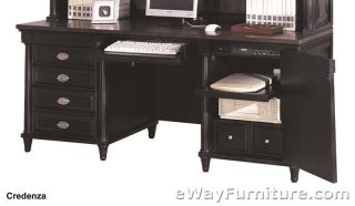 American Federal Black Wood Executive Desk Home Office Online
