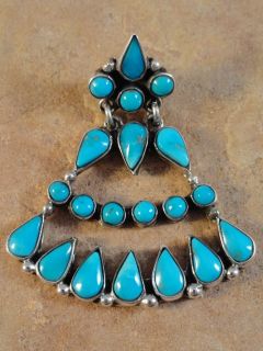 turquoise sterling silver earrings by federico jimenez