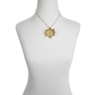 Judith Light Jewelry Lotus Flower Crystal Pin/Pendant at
