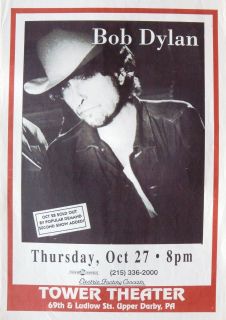 BOB DYLAN 1994 PHILADELPHIA CONCERT TOUR POSTER   Folk Rock Music