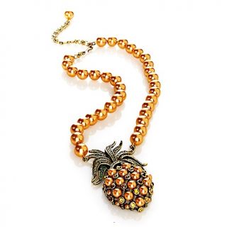192 198 heidi daus pineapple passion simulated pearl drop necklace