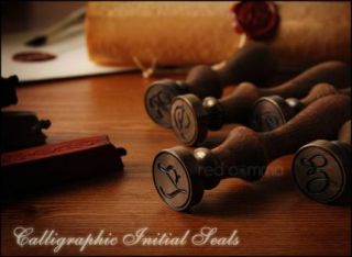 Alphabet Initial Sealing Wax Seal Stamp Calligraphy Script Font