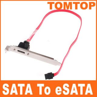 Internal SATA to External eSATA Ext Cable PCI Bracket