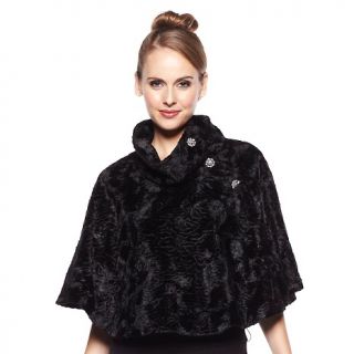203 669 american glamour badgley mischka faux persian capelet with